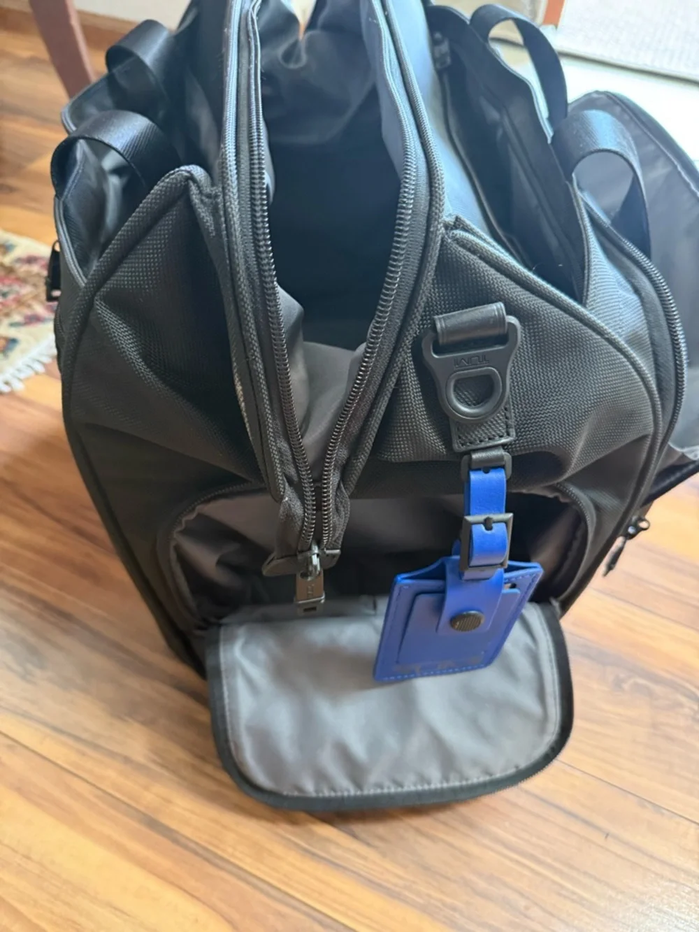Tumi Alpha 2 Black Nylon Framed Soft Duffel Bag